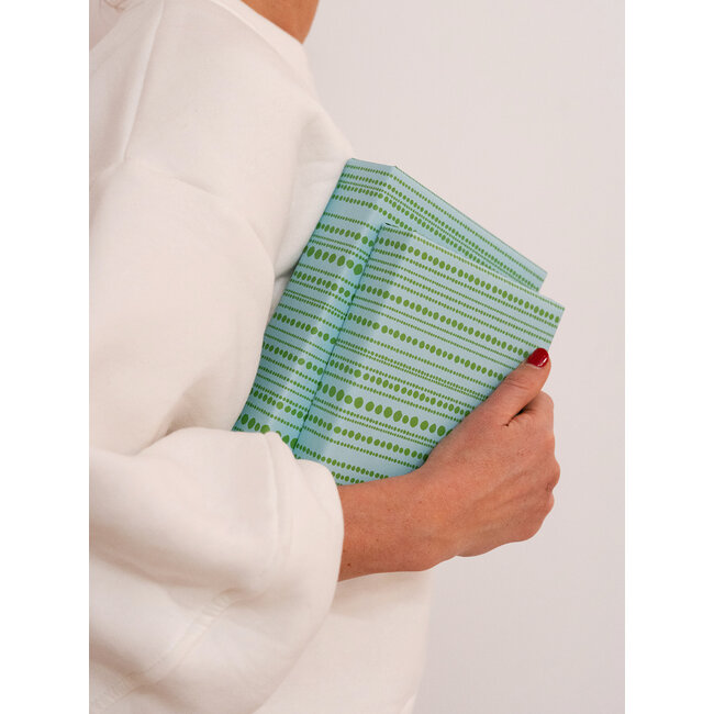 Beads green/bleu inpakpapier