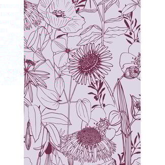 Jardin des Plantes lilac/burgundy giftwrapping