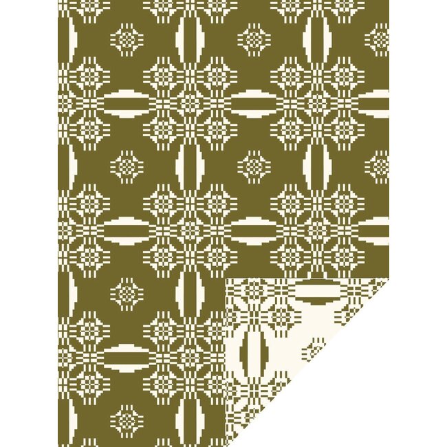 Jolly Winter moss green giftwrapping paper