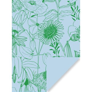 Jardin des Plantes Bleu/green  inpakpapier
