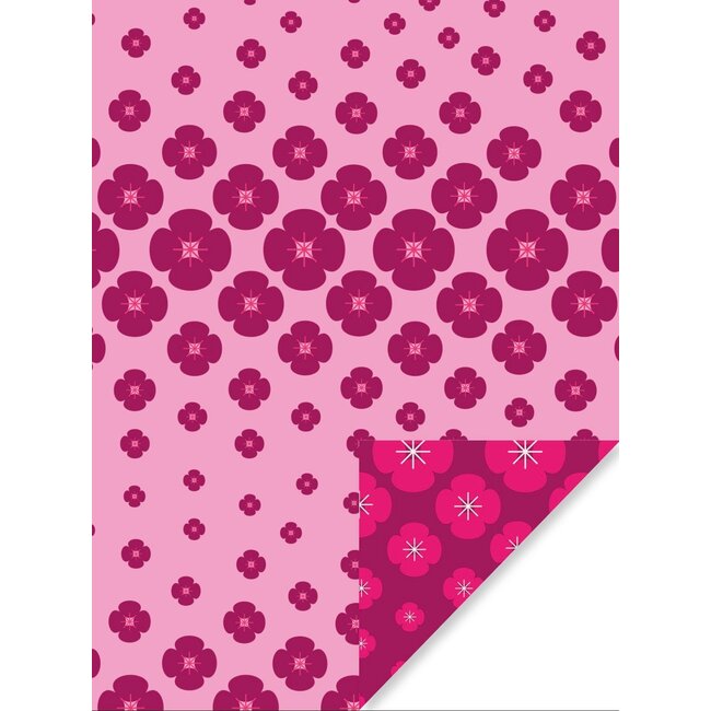 Izumi pink/fuchsia inpakpapier