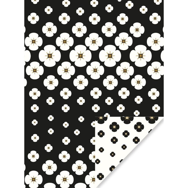 Izumi white/black inpakpapier