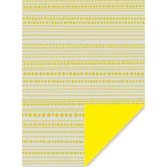 Beads grijs/geel inpakpapier