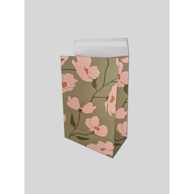 Cosmea moss green premium block bottom bags