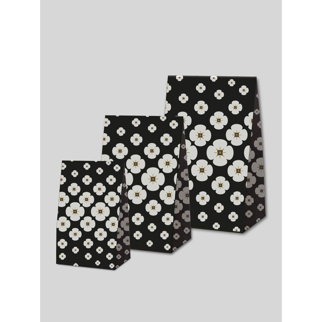 Izumi weiße/schwarze Premium-Beutel mit Blockboden