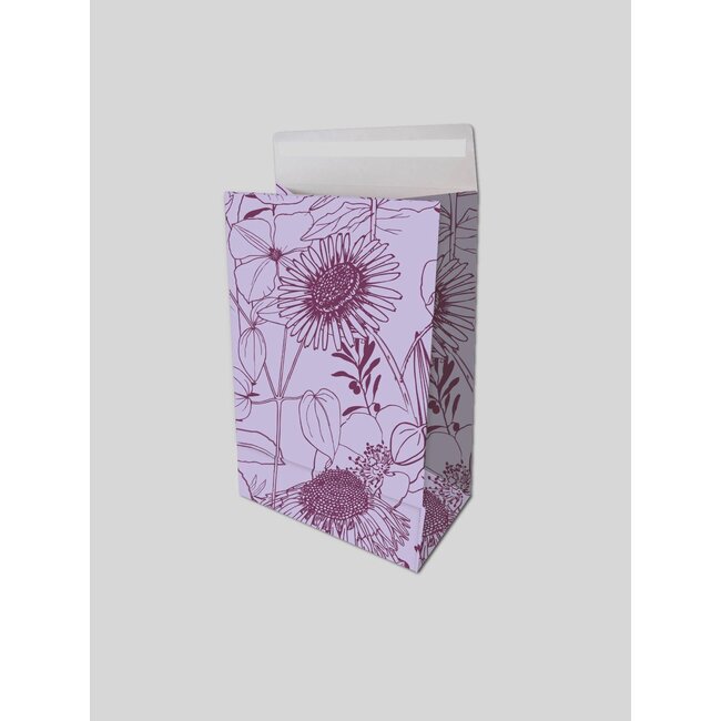 Jardin des Plantes lilac/burgundy premium block bottom bags