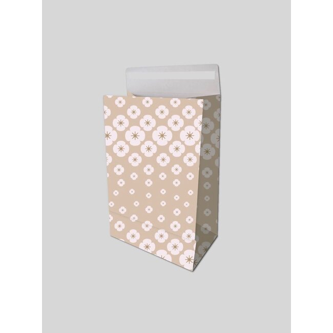 Izumi taupe/beige premium block bottom bags