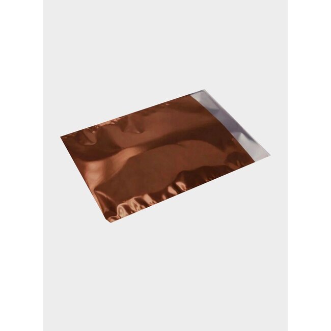 Chocolate gloss gift bags with self-sealing closure
