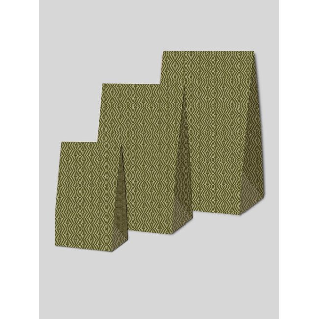 Wallpaper moss green premium block bottom bags