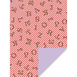 Chocolate letters red / purple giftwrapping