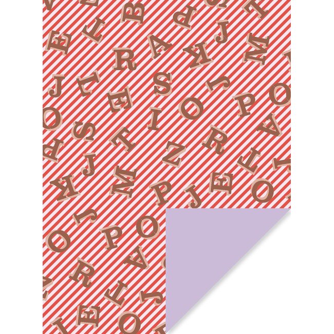 Chocolate letters red / purple giftwrapping