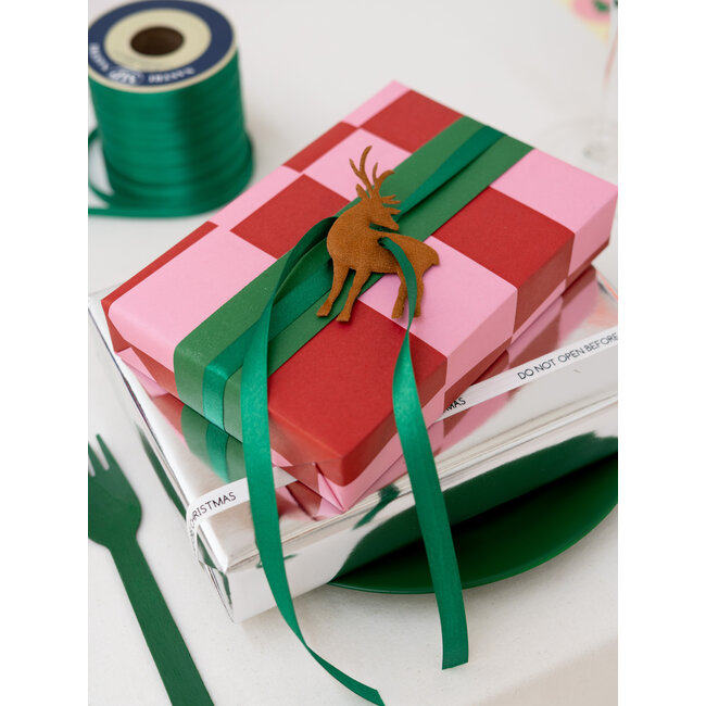 Check Pink/red/green inpakpapier