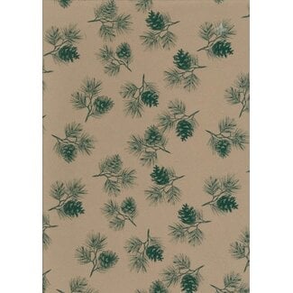 Eco kraft Winter Botanical inpakpapier
