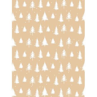 Eco Kraft Winter Pine giftwrapping paper