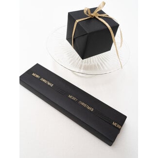 Merry Christmas lint Zwart/goud