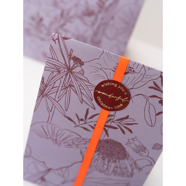Jardin des Plantes  lila/burgundy   premium blokbodemzakjes
