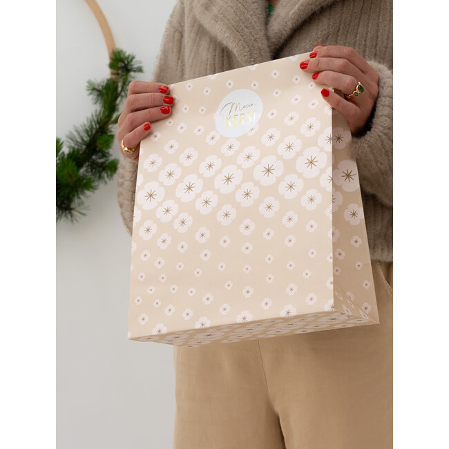 Izumi taupe/beige Premium-Beutel mit Blockboden