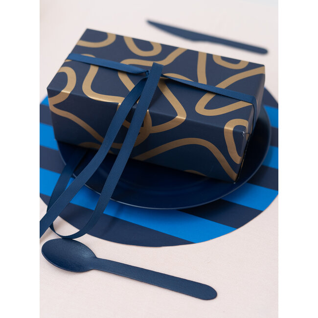 Reconnect Dark Blue/Gold inpakpapier