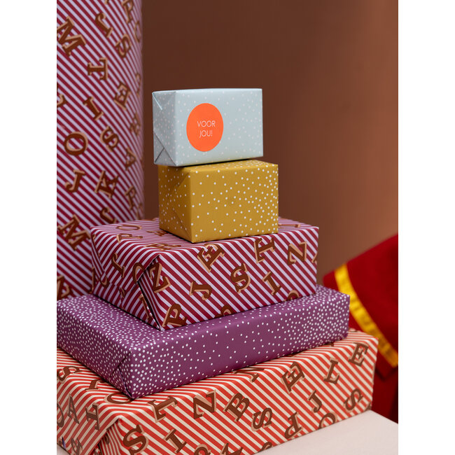 Dots amethyst shadow/pink giftwrapping paper