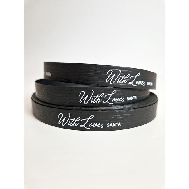 With love, Santa lintzwart/wit lint