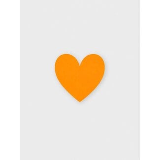 Hartje fel oranje etiket