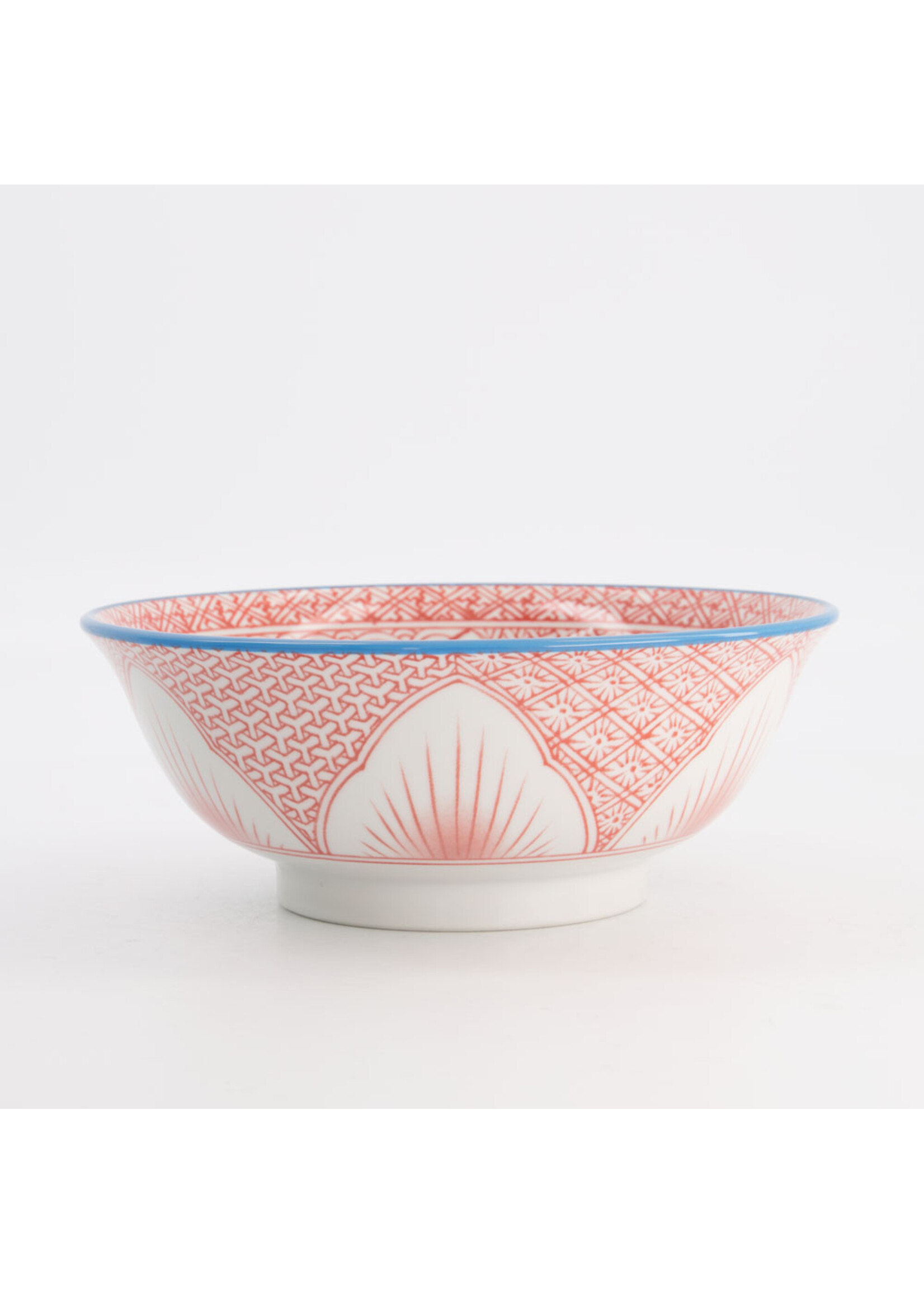 Tokyo Design Studio Lily Flower Ramen Bowl 20.5x8cm 1200ml Red