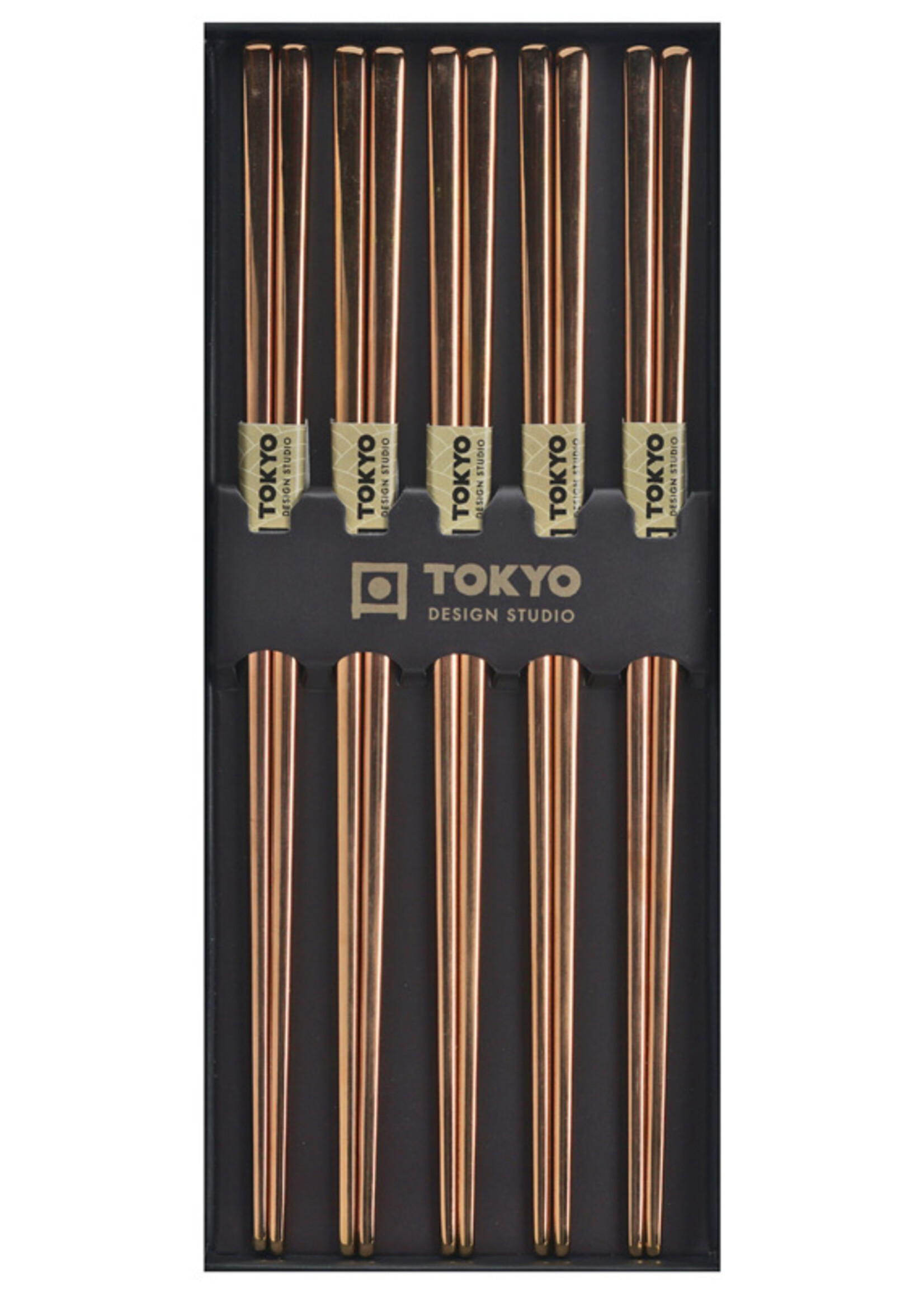 Tokyo Design Studio Chopstick 5 paar Inox Roze Goud