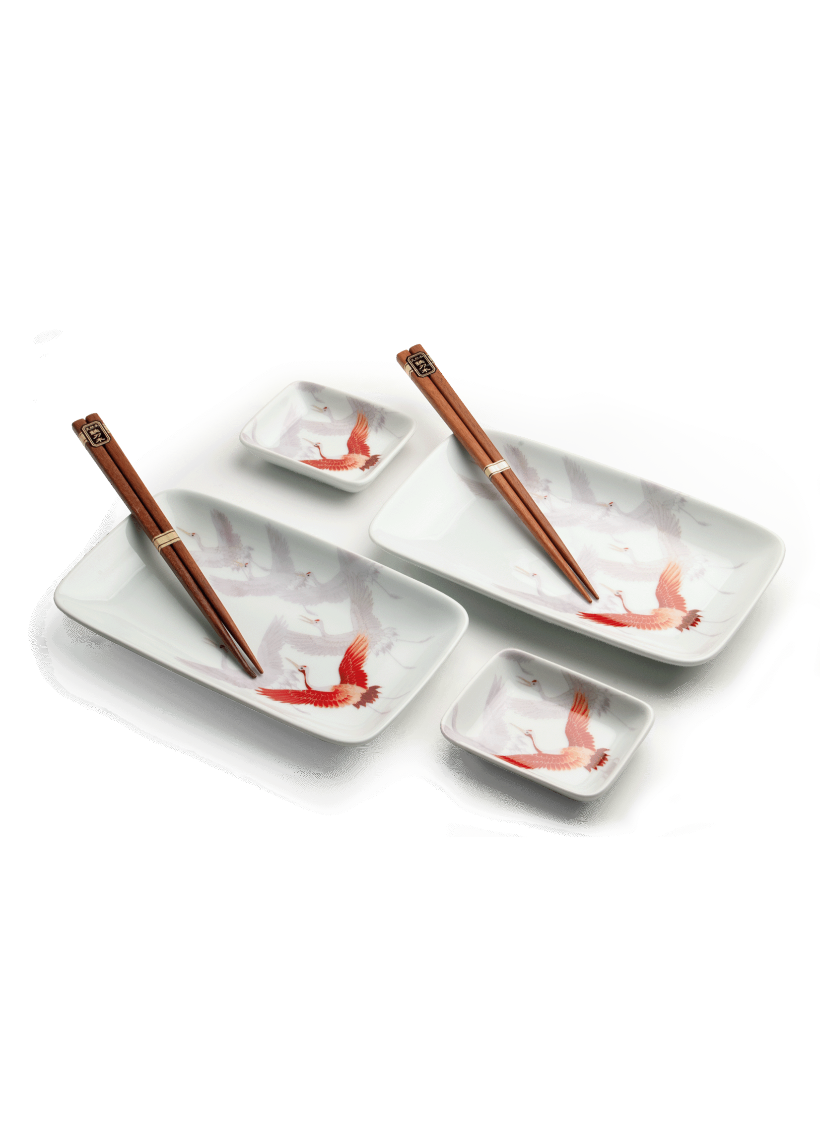 Edo Japan Sushi Set Crane Bird, 2 pers., giftbox