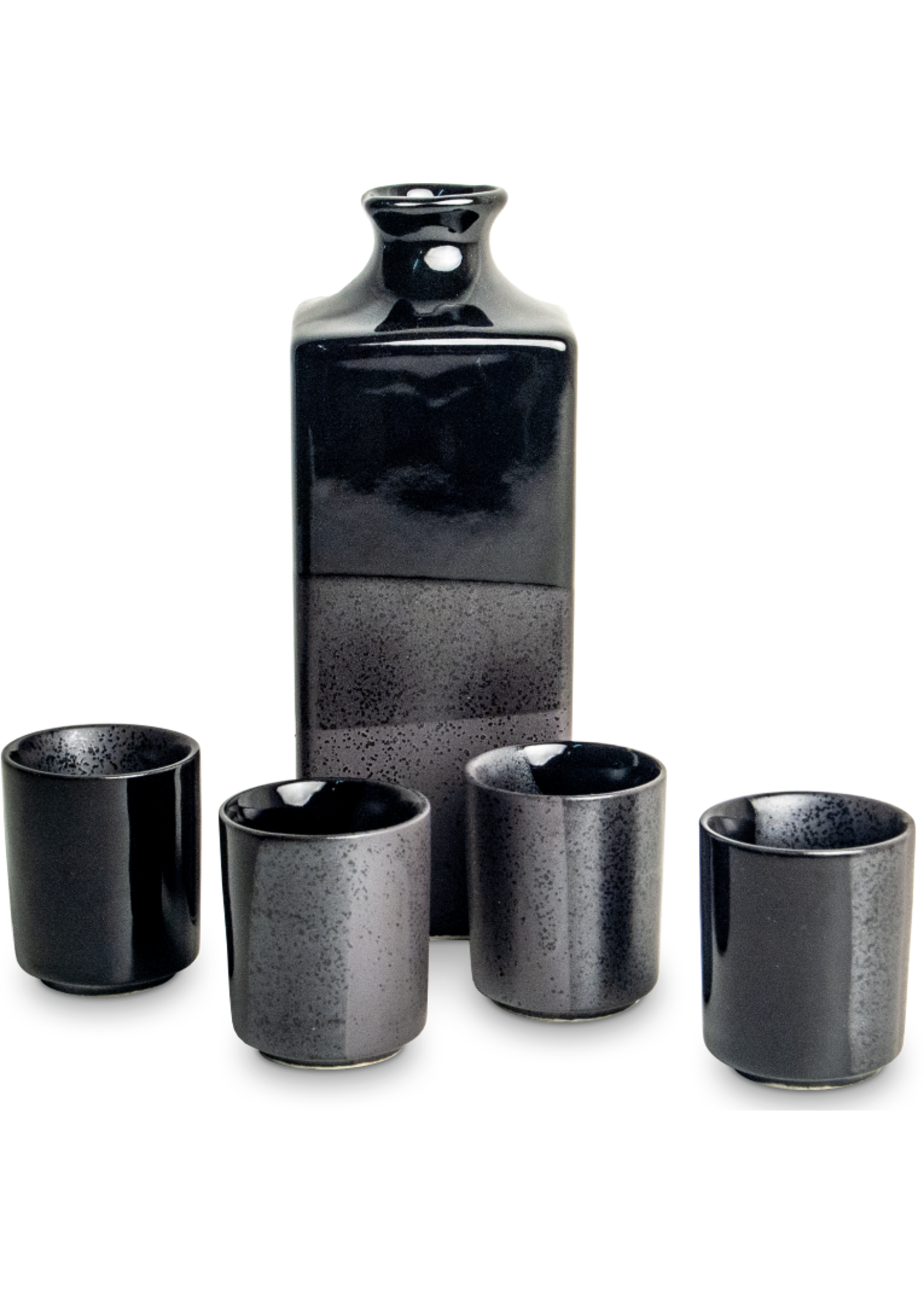 Edo Japan Sake Set Koge, 5-pcs set, giftbox, made in Japan