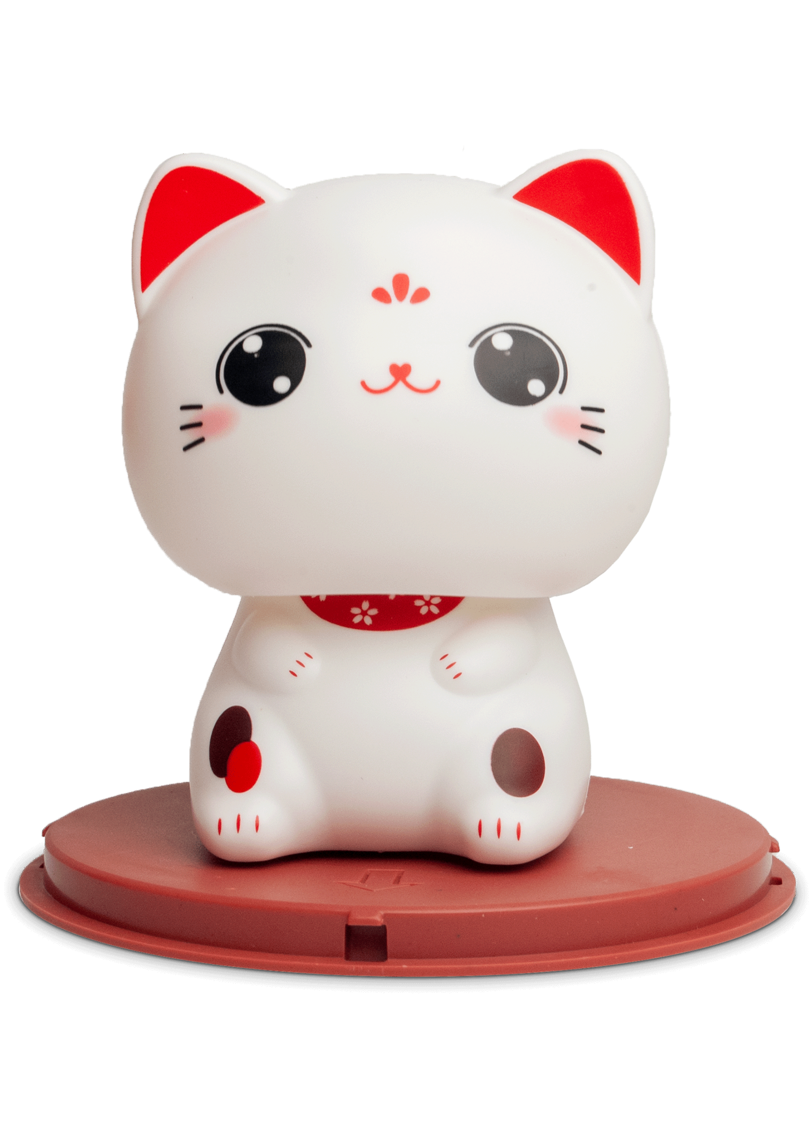 Edo Japan Lucky Cat Solar, 10x10cm, Eyes open