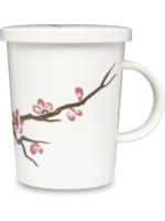 Edo Japan Edo Teamug set, Sakura, porcelain filter, giftbox