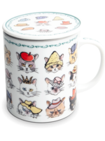 Edo Japan Edo Teamug set, Cats & Hats, inox filter, 350ml, made in Japan