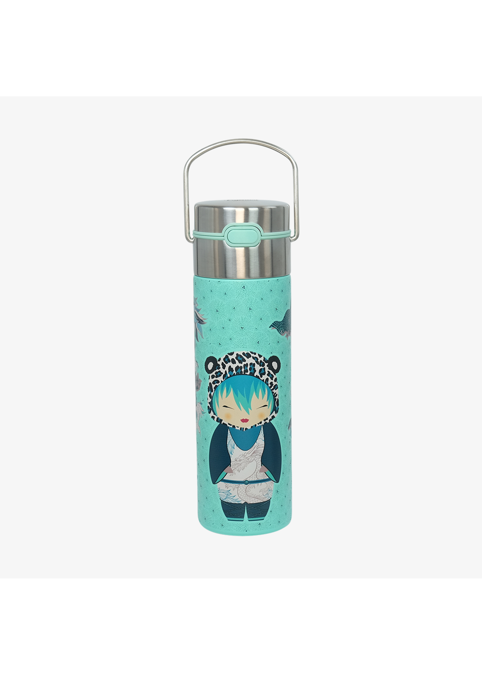 Eigenart Leeza inox drink bottle and teamaker LITTLE ANIMALS LEO by Eigenart