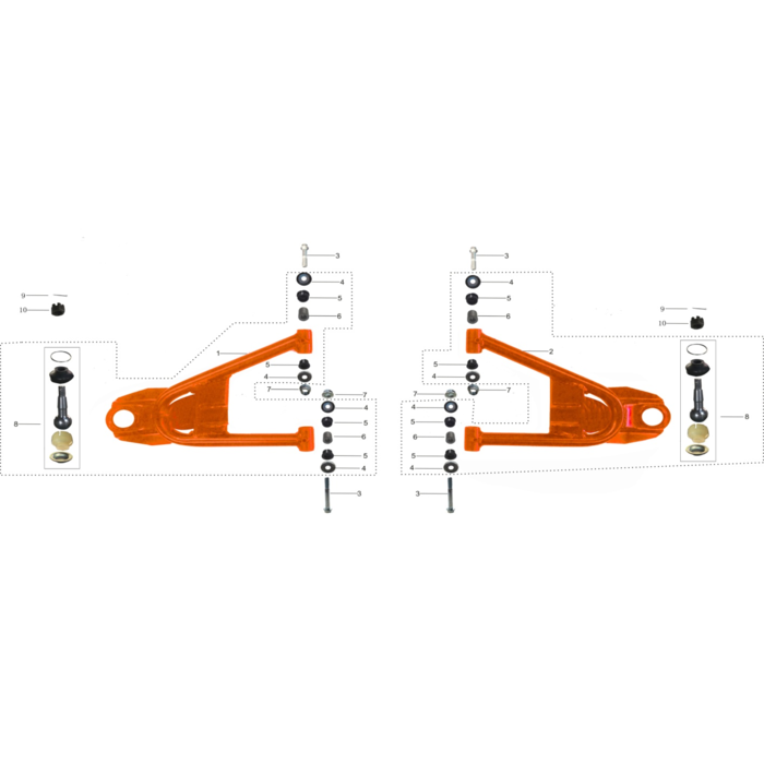 Kayo AU200 OEM Ersatzteile - unterer Querlenker