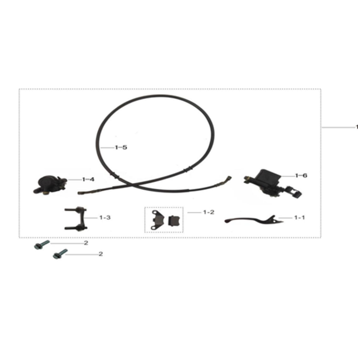 Kayo AT110 Bremsanlage hinten