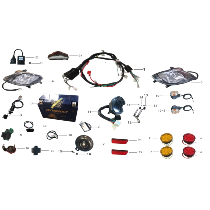 Kayo AU200 OEM Ersatzteile - Elektrik