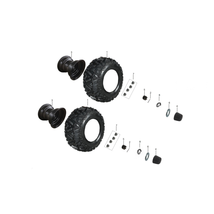 Kayo AU200 OEM Ersatzteile - Hinterrad