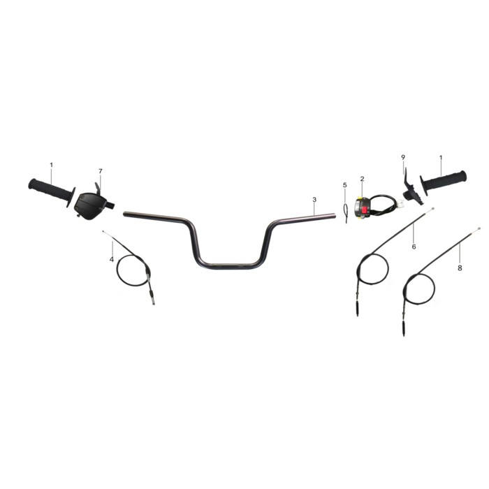 Kayo AU200 OEM Ersatzteile - Lenker & Griffe
