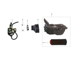 Kayo AU200 OEM Ersatzteile - Luftfilter & Vergaser