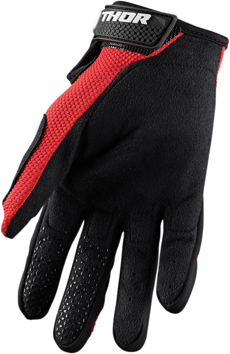 Thor Kinder Handschuhe Sector rot - schwarz
