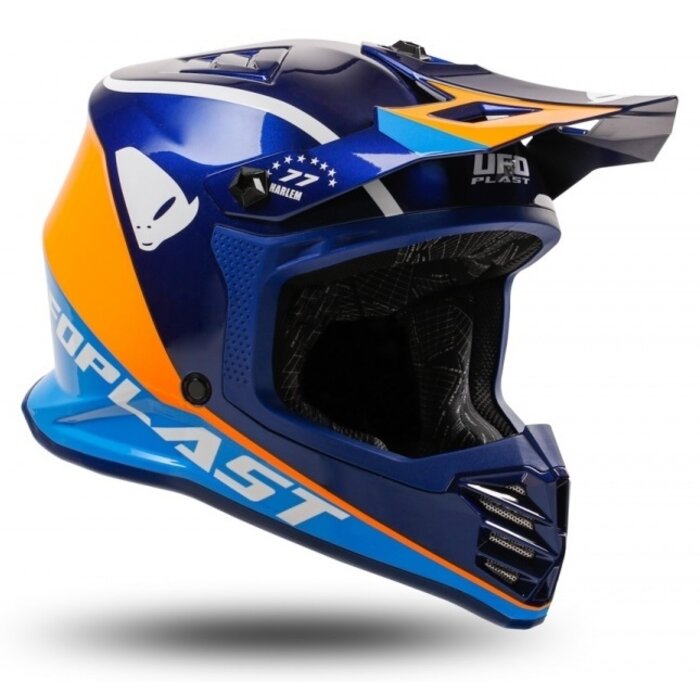 UFO Kinder Motocross Helm Korey blau orange