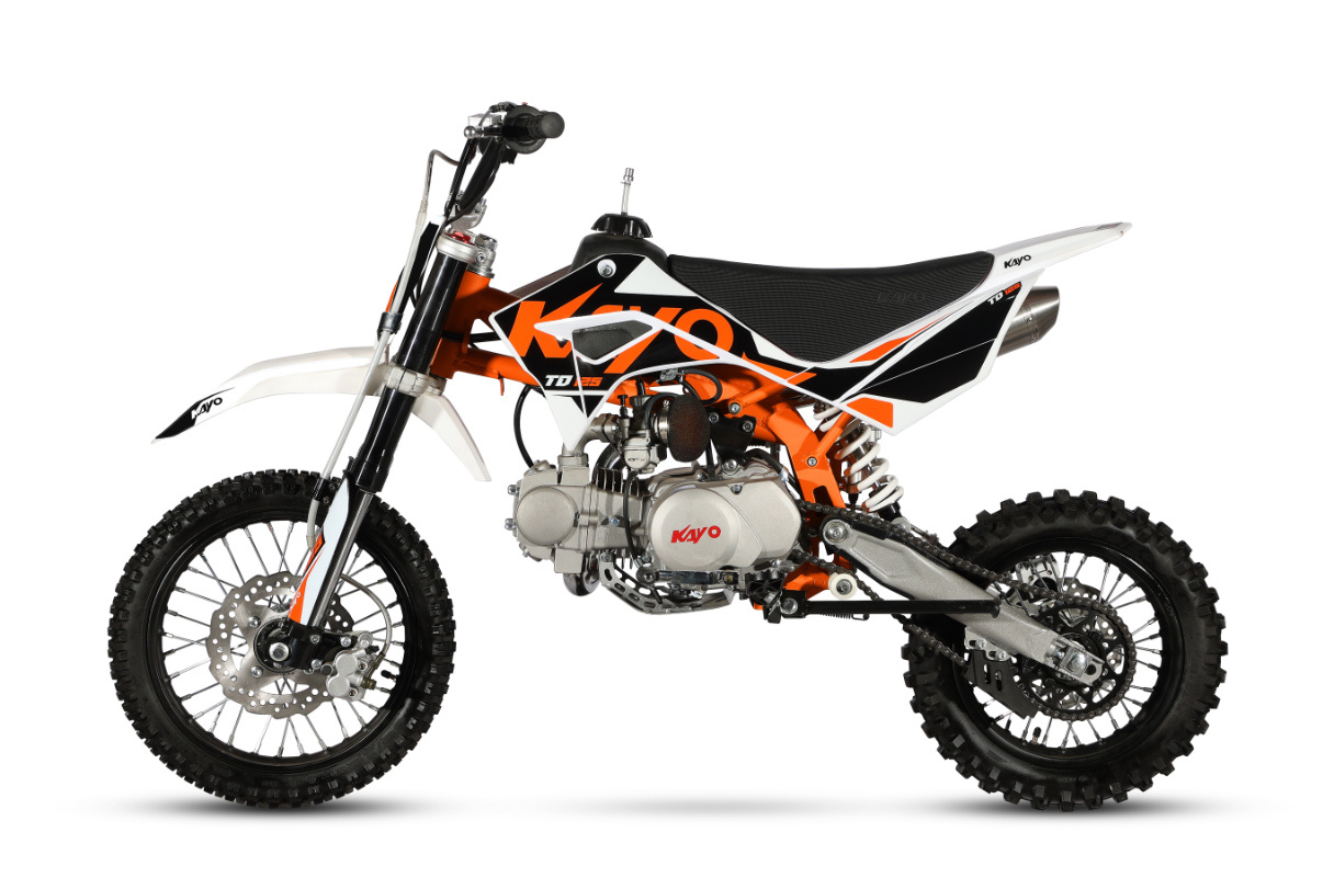 Kayo TD 125  mit 12/14“ Räder 4 Gang Schalter - Kickstart