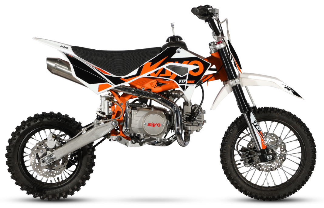 Kayo TD 125  mit 12/14“ Räder 4 Gang Schalter - Kickstart