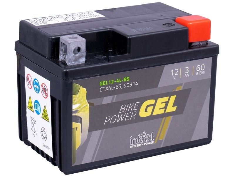 Intact Batterie GEL12-4L-BS - Gel YTX4L-BS - 12V, 3Ah, 60A