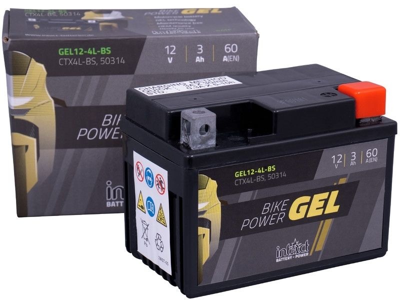 Intact Batterie GEL12-4L-BS - Gel YTX4L-BS - 12V, 3Ah, 60A