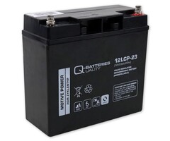 Q-Batteries 12LCP-23 / 12V - 23Ah Blei Akku Zyklentyp AGM - Deep Cycle VRLA Schraubanschluss M5 für EA70 und EA110
