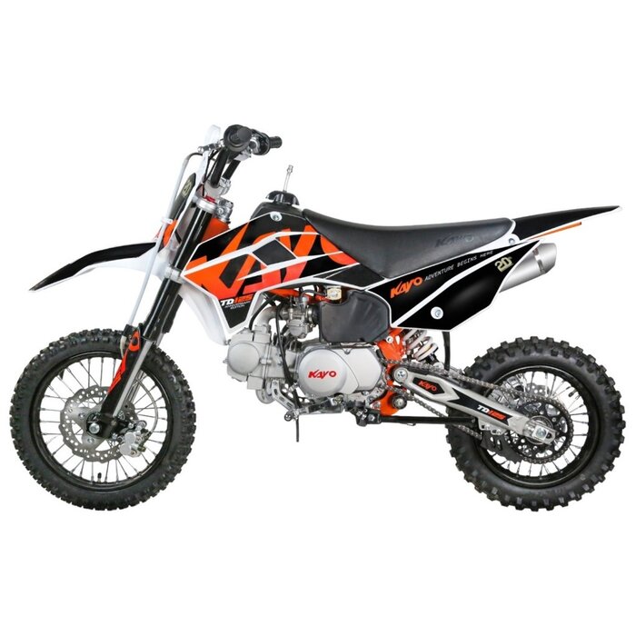 Kayo TD 125  mit 12/14“ Räder 4 Gang Schalter - E-Start & Kickstart