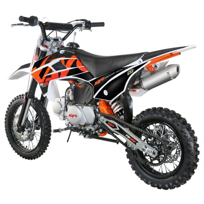 Kayo TD 125  mit 12/14“ Räder 4 Gang Schalter - E-Start & Kickstart