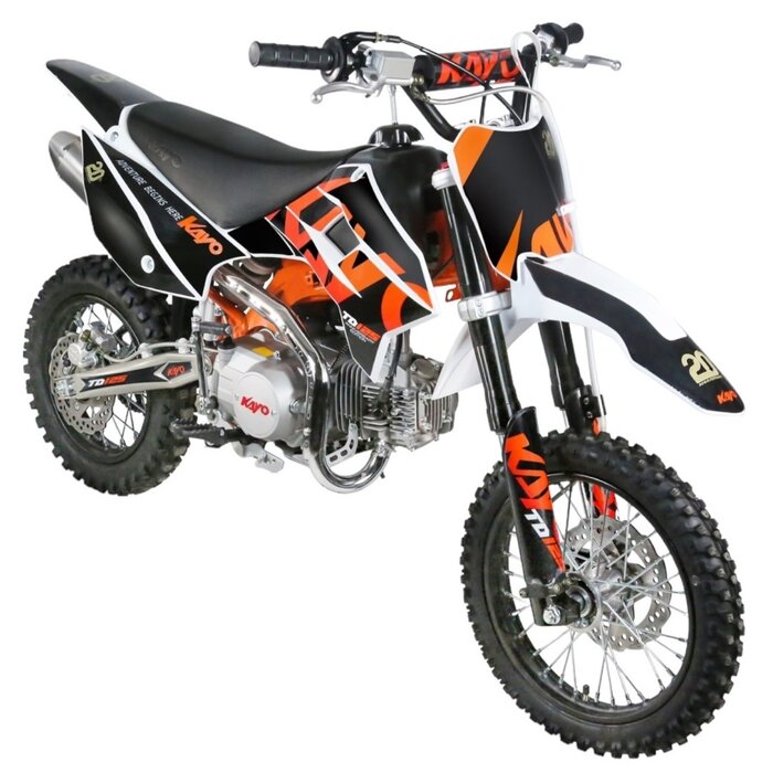 Kayo TD 125  mit 12/14“ Räder 4 Gang Schalter - E-Start & Kickstart