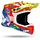 Kinder Motocross Helm Korey gelb rot blau